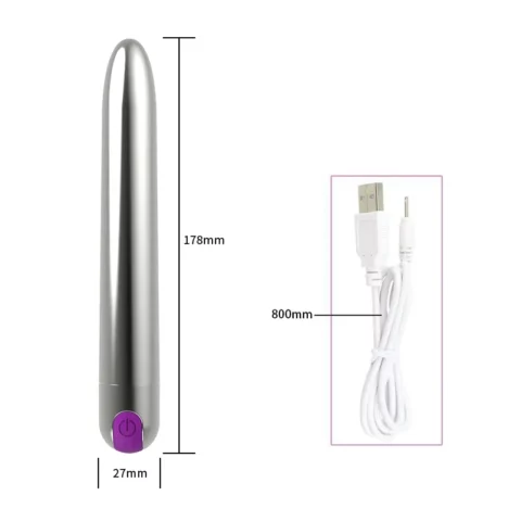 Rechargeable Bullet Vibrator High Intensity USB Sex Toy
