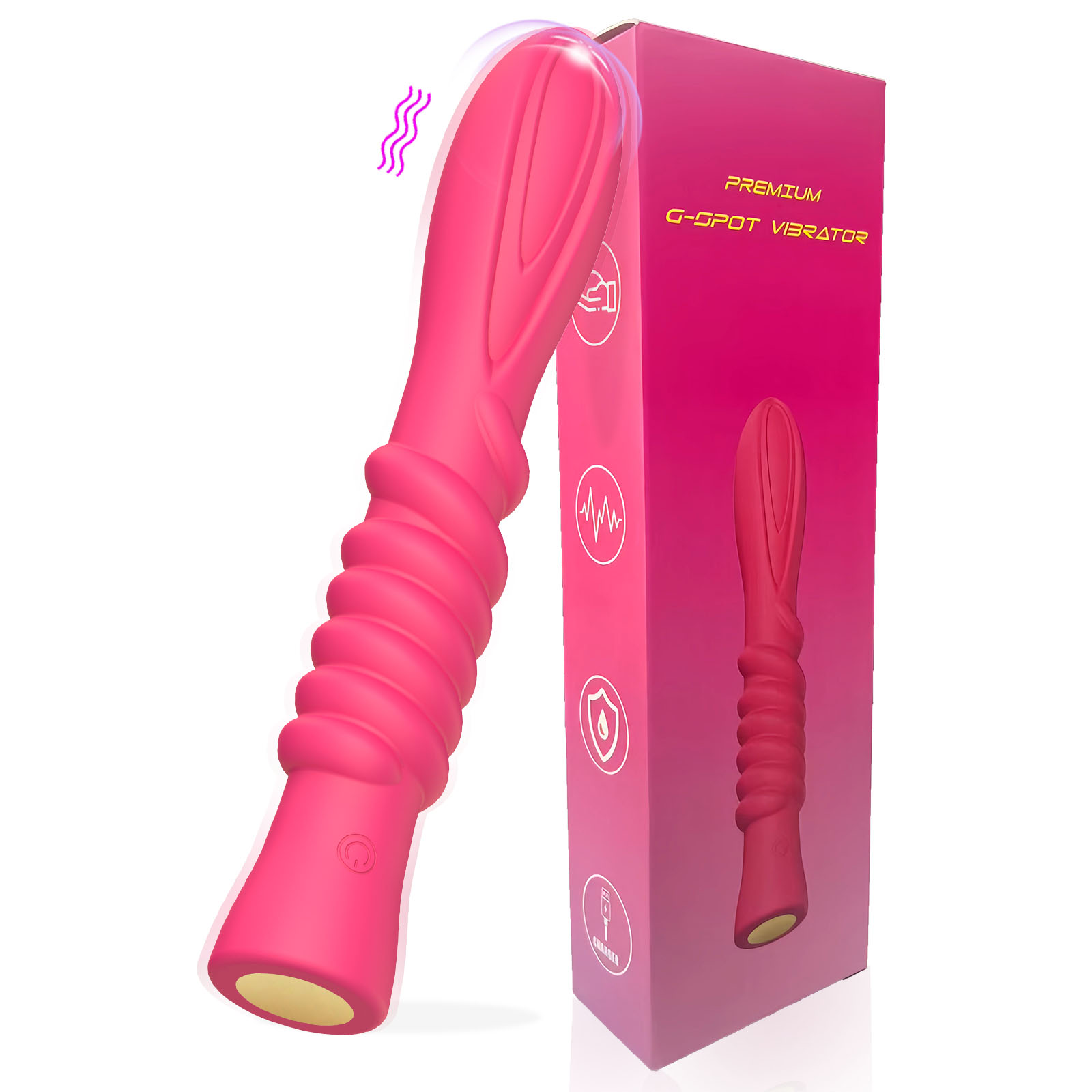 Women's App Controlled Vibrator Sex Toy in Sri Lanka with 9 vibration modes, rechargeable DC charging, 180mm length, 33mm diameter and lightweight 95g design.